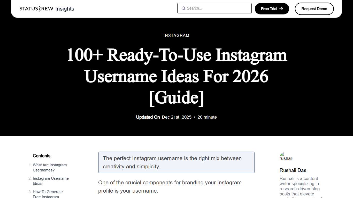 100+ Ready-To-Use Instagram Username Ideas For 2026 [Guide]